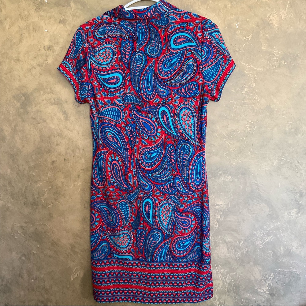 Coco & Tashi | Paisley Button Down Shirt Dress | Collared | S - Picture 2 of 7